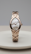 Mother-of-Pearl Watch with Satin Strap