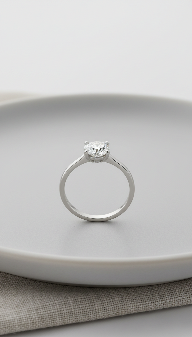 Solitaire Ring with Whisper-Fine Band
